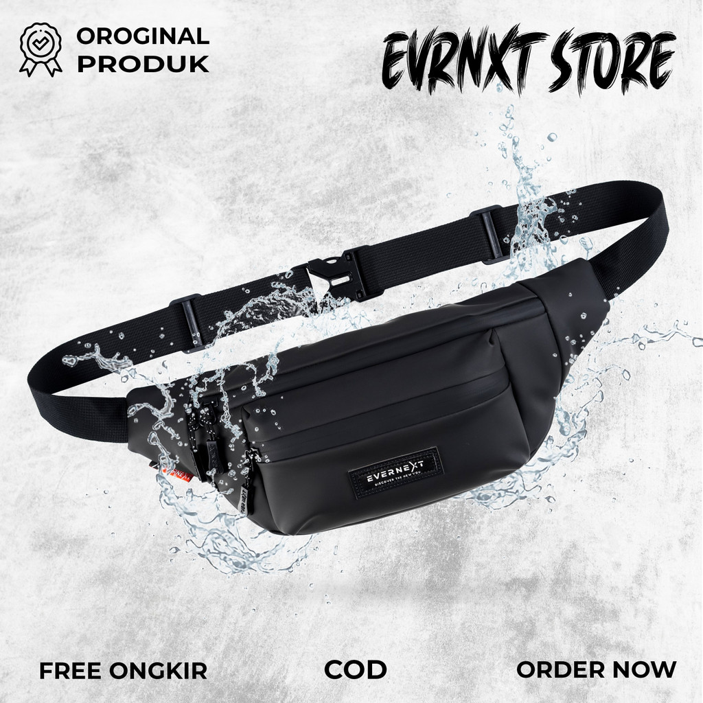 Tas Pria Tas Slempang Selempang Pinggang Cowok Anti Air Waist Bag Premium Waterproog