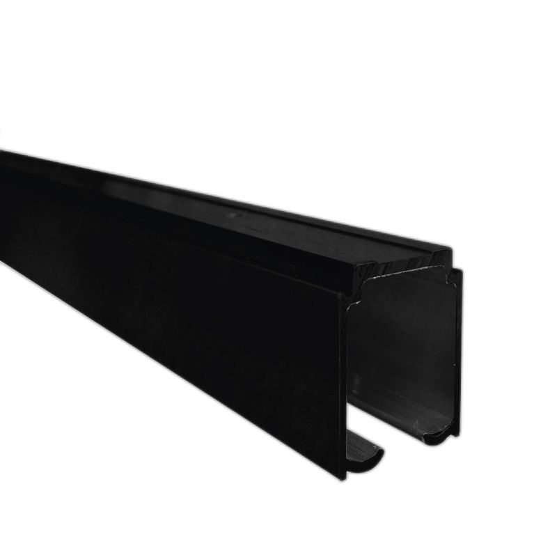 Paket Folding Rail/Rel Pintu Lipat Sliding Aluminium Gantung Warna Hitam