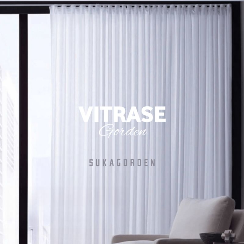 Vitrase Gorden Import Smokring Vitrase Polos Putih Hordeng Siang Premium