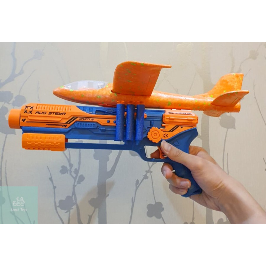 Mainan Anak Pistol Shoot Play Set Pesawat Nerf Gun BB No.948