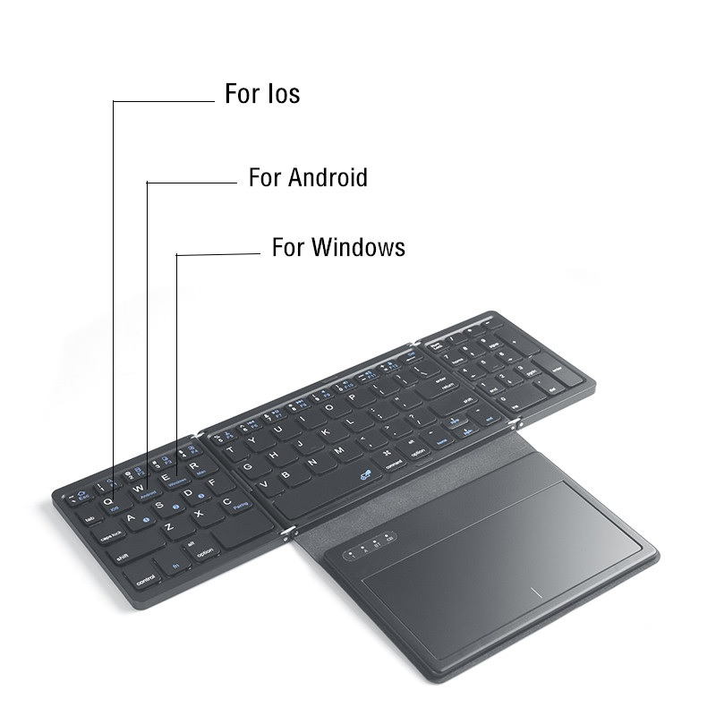 B055 - Universal Wireless Slim Folding Keyboard with Touchpad