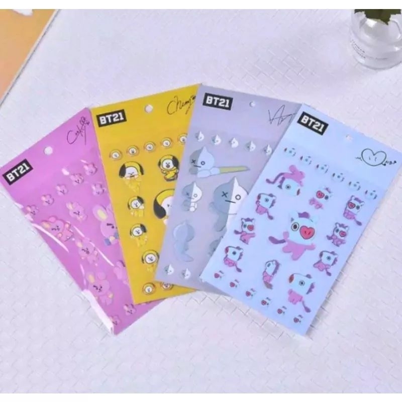 

STIKER TIMBUL KARAKTER BT21 STIKER 3D LUCU MURAH