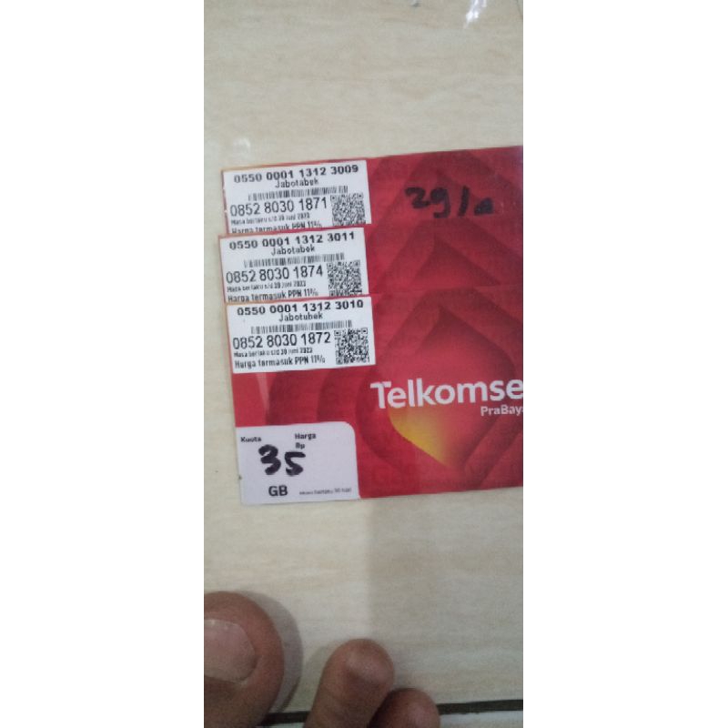 kartu perdana kuota telkomsel 35GB