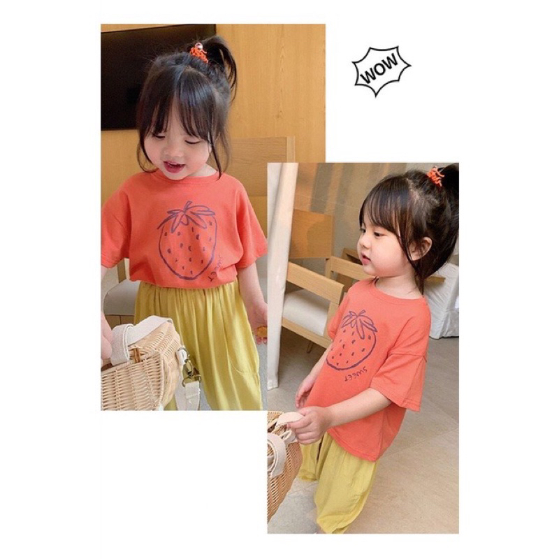 Kaos Atasan Anak Perempuan Laki Laki Korea Lengan Pendek Import