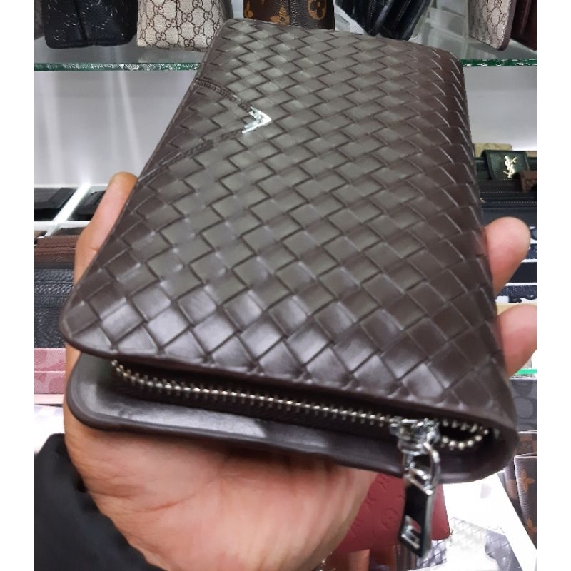 dompet handbag panjang Anyaman Tas Tangan pria/wanita Import