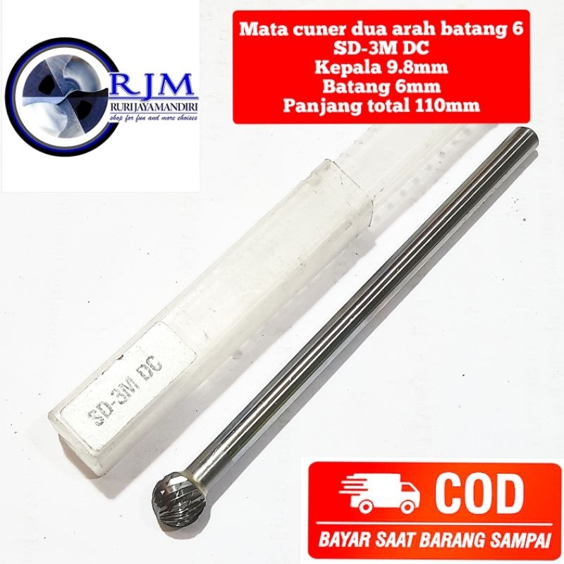 IS0109 SD - 3M DC mata tuner cuner porting rotary burrs rotary file tungsten carbide batang 6 long m