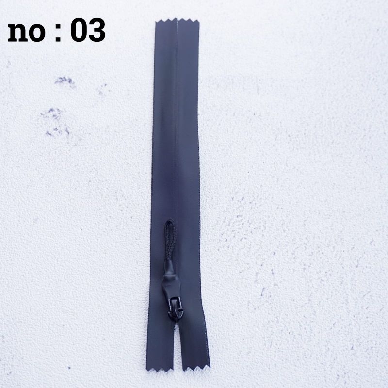 Resleting Saku Zipper Waterproof No 3 Udah Sama Kepala 6 inci