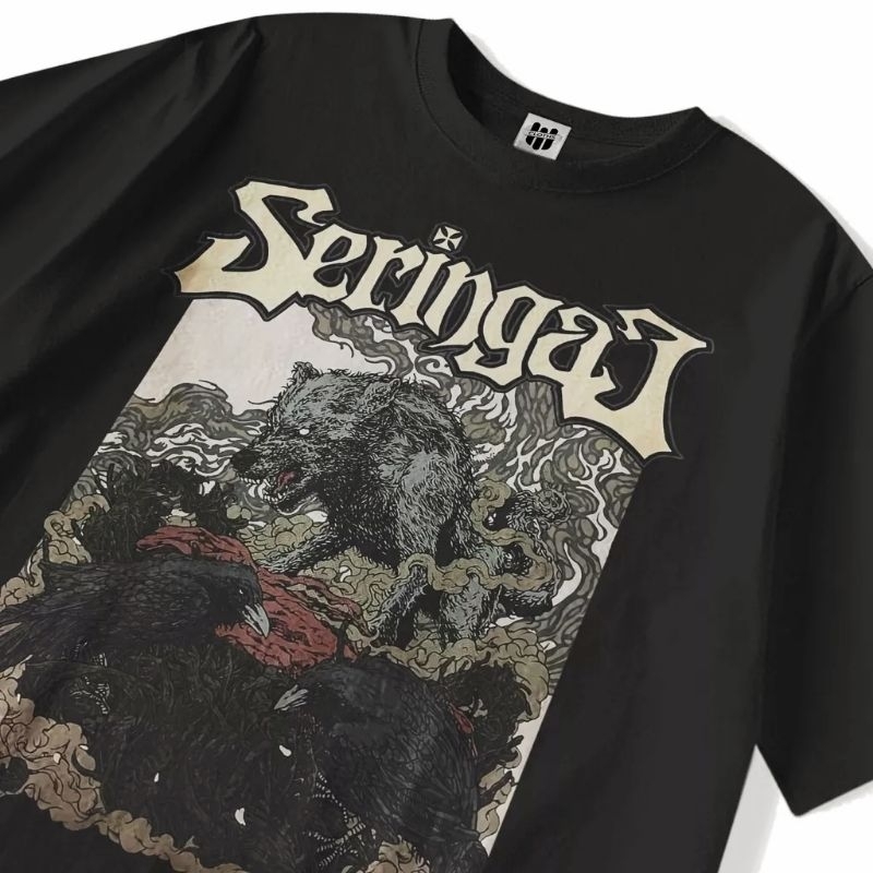T-Shirt Merchandise SERINGAI Band Serigala Militia