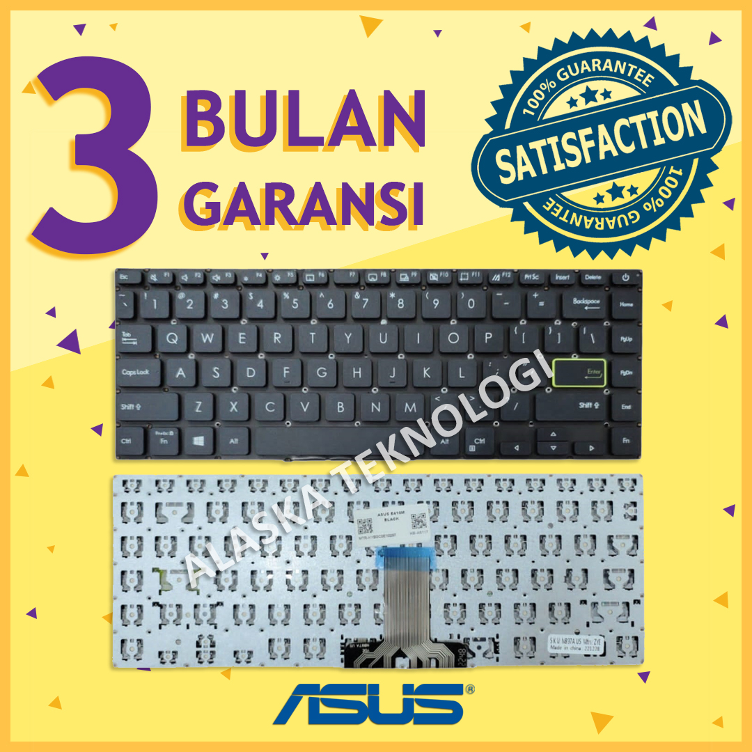 Keyboard Keybord Kibord Kibod Kibot Laptop Notebook Asus VivoBook E410 E410M E410MA K413 K413E K413E