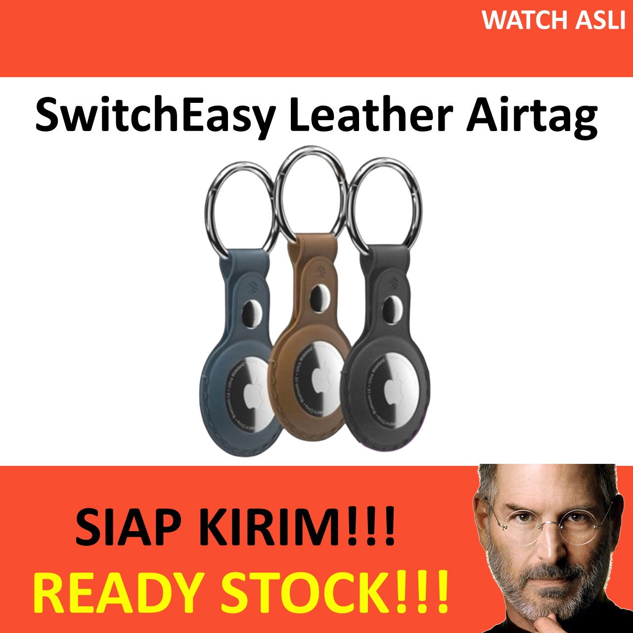 Case AirTag Apple SwitchEasy Wrap Leather Gantungan Kunci AirTags