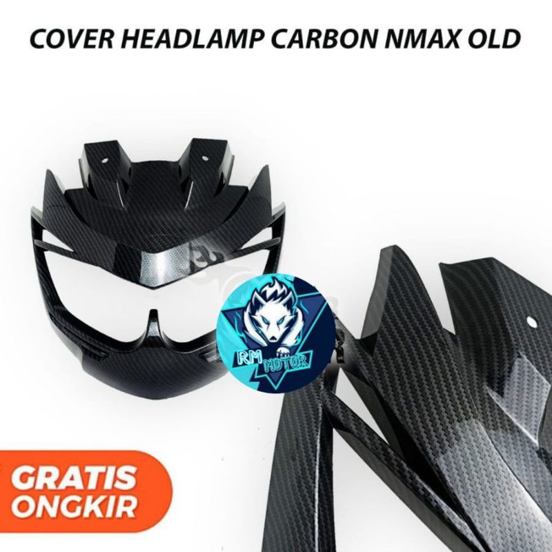 COVER CARBON HEDLAMP COVER LAMPU DEPAN NMAX OLD PNP TAMPIL