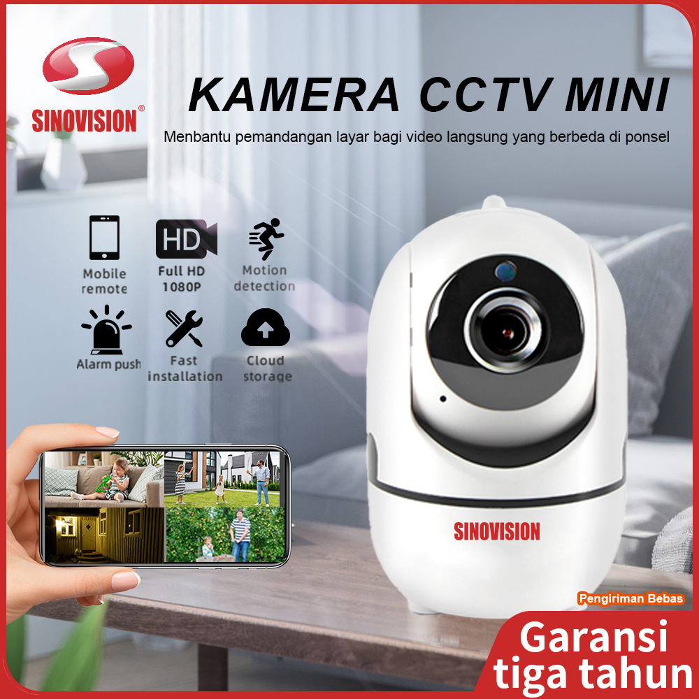 SINOVISION W2 IP Camera 360 ° cctv 1080P HD kamera Kamera penglihatan malam warna penuh Kamera Wifi nirkabel Kamera 24 jam CCTV Wireless Jarak Jauh