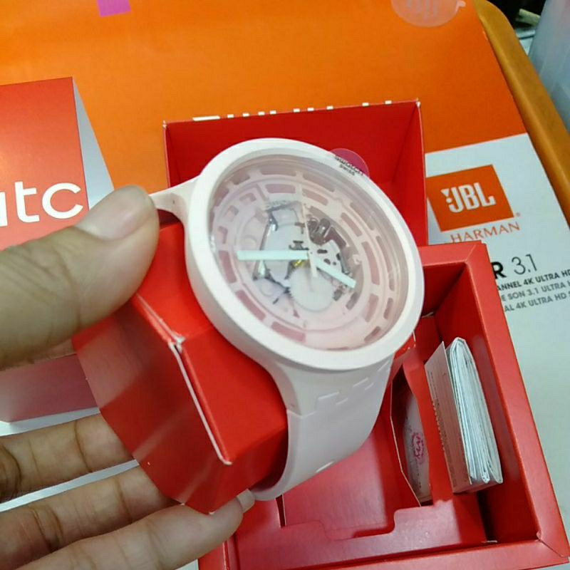 Jam Tangan Wanita Swatch SB03P100 Bioceramic Original