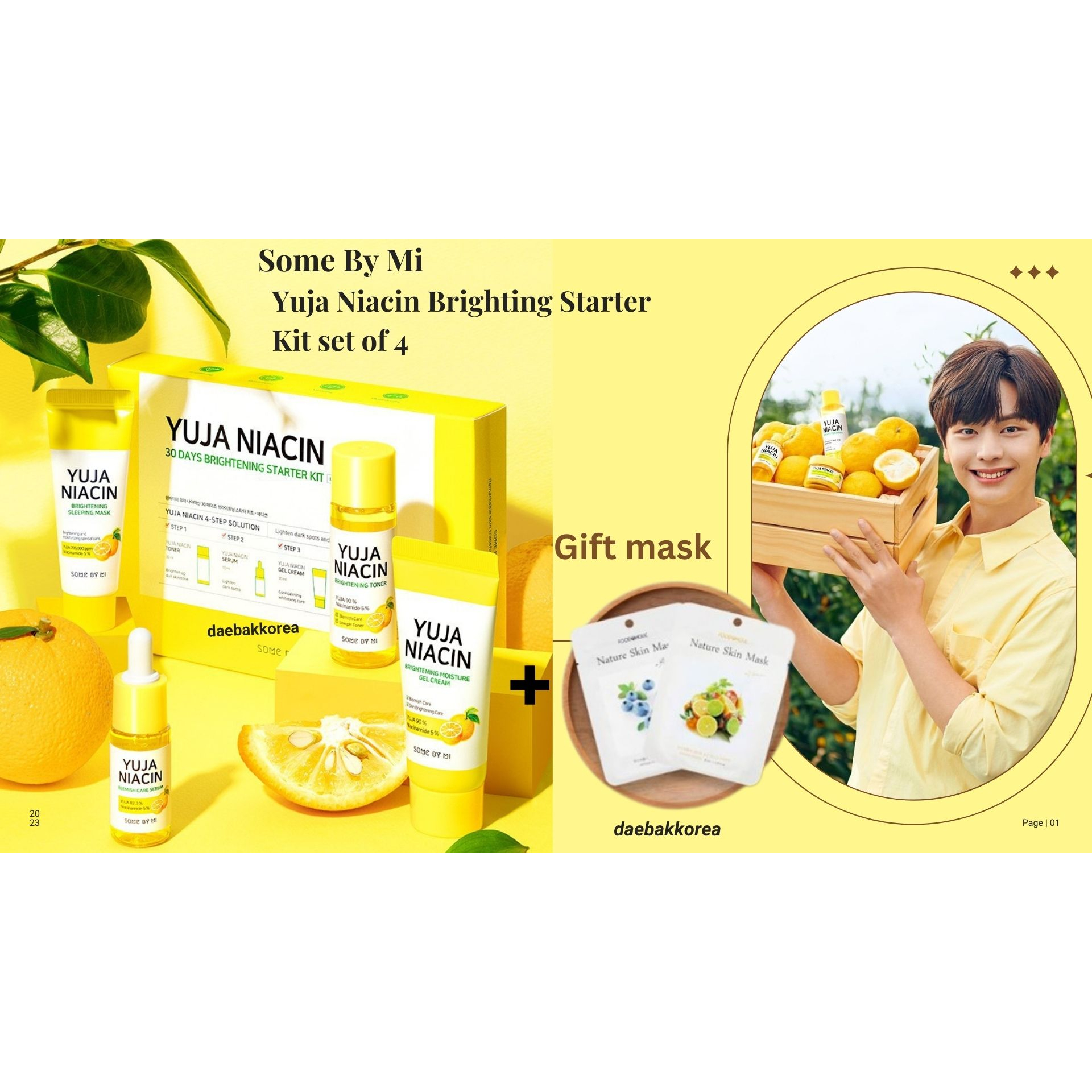 [Ready stok] Some By Mi Yuja Niacin Brighting Starter Kit set of 4 / K-beauty