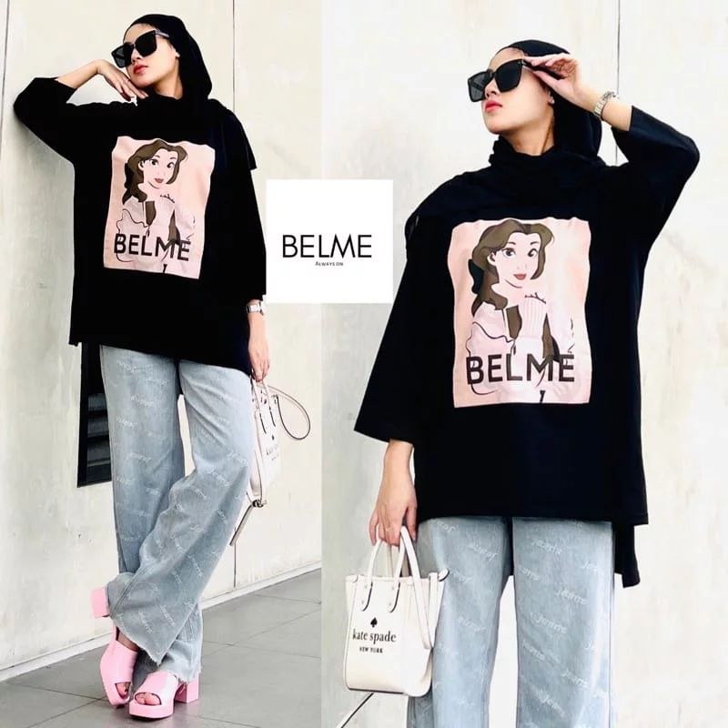 BLOUSE WANITA BELME TOP BLOUSE BL BAHAN KAOS KATUN COMBED APK SABLON S M L XL XXL XXXL BLOUSE SABLON