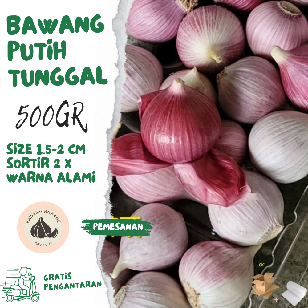 Bawang Putih Tunggal Lanang 500Gr