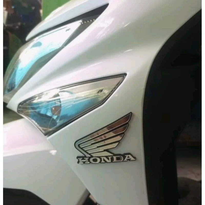 2pcs Emblem garnish logo sayap honda bahan akrilik 7cm