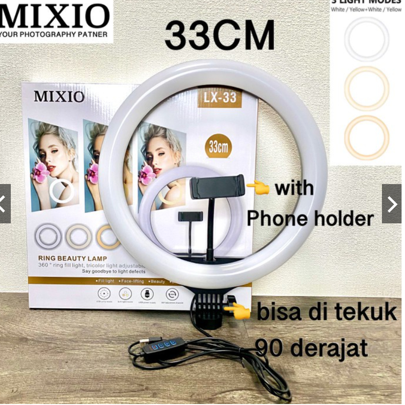 MIXIO 33CM Ring Light Selfie led 13Inc LED Photo Studio Selfie,Tiktok Camera