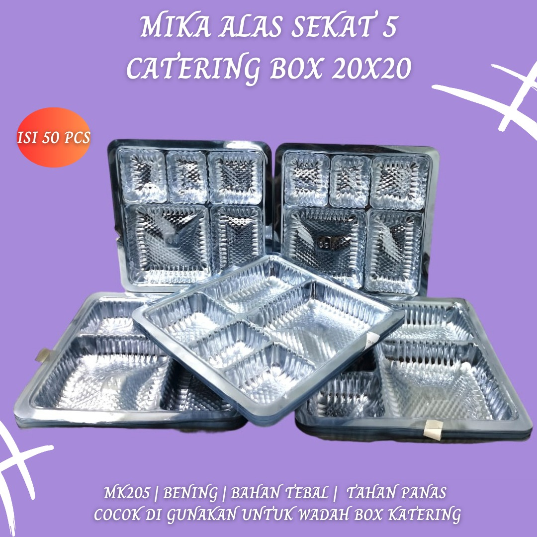 Mika 20x20 Mika Sekat 5 Mika (Isi 50 Pcs -MK205)