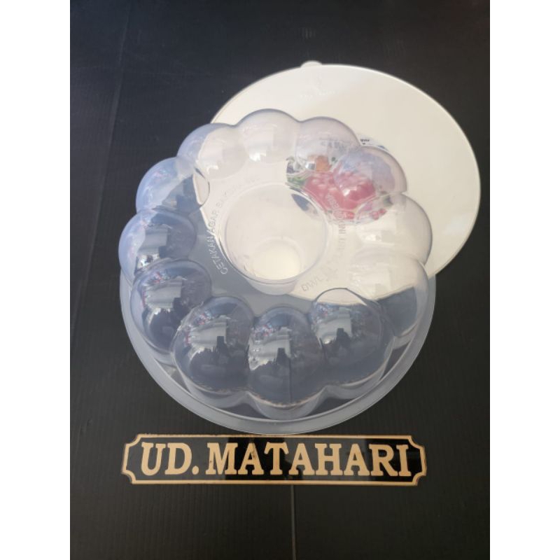 Cetakan Agar Tutup Plastik / Cetakan Puding Sakura + Tutup