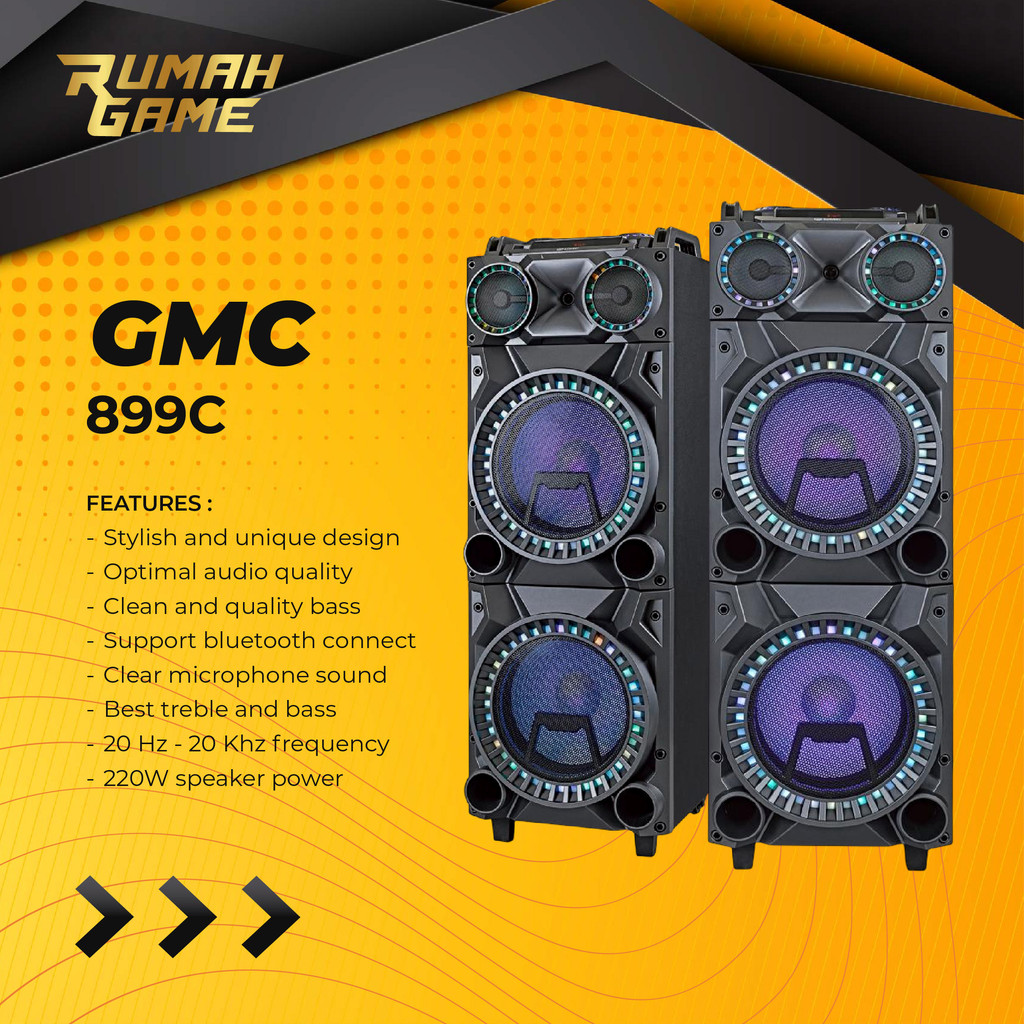 New Product Speaker Portable GMC 899C Real Meeting Free 2mic Wireless