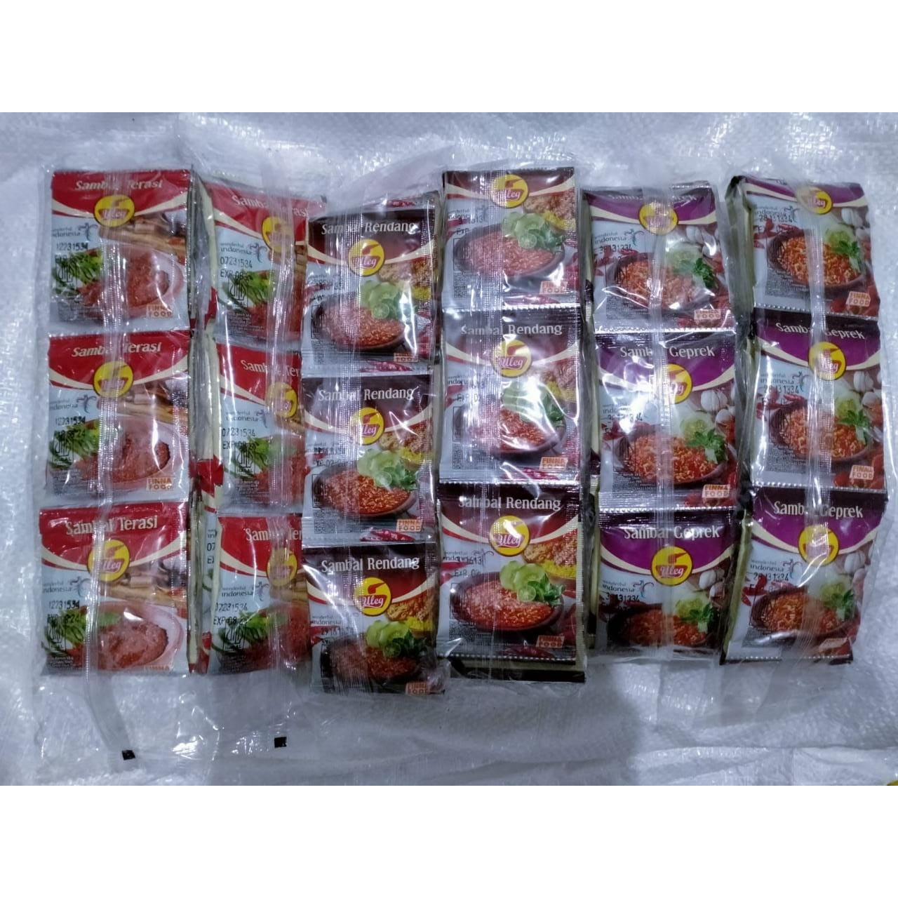 [Pack] Finna Sambal Uleg Sambal Instant Terasi,Geprek,Rendang,Sambal Pedas, Sambal Ijo Isi /Pcs18 gr - uleg*