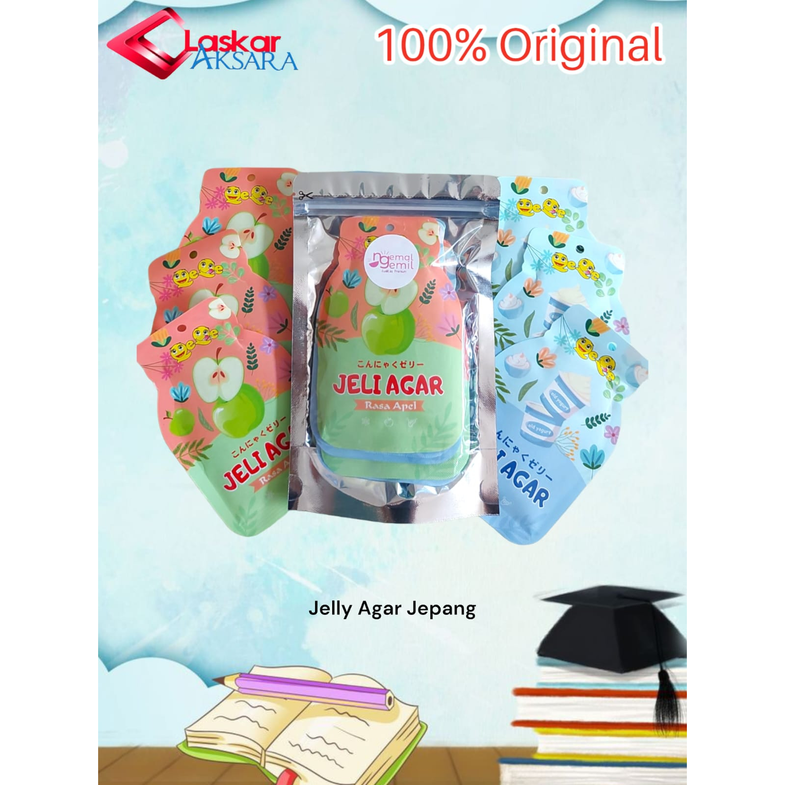 

Jeli Agar Jepang Rasa Buah & Yogurt Kanten Zeri Cemilan Impor / Premium