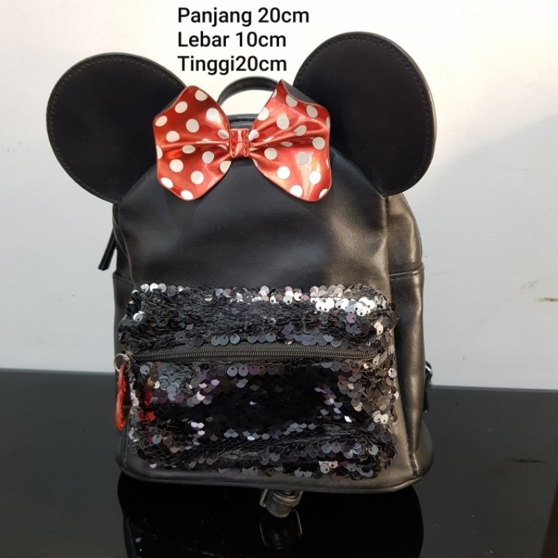 Preloved Tas Ransel anak Minnie Mouse Disney Original