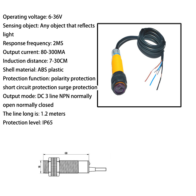 Infrared Obstacle Avoidance Sensor Proximity Switch E3F-DS10C4