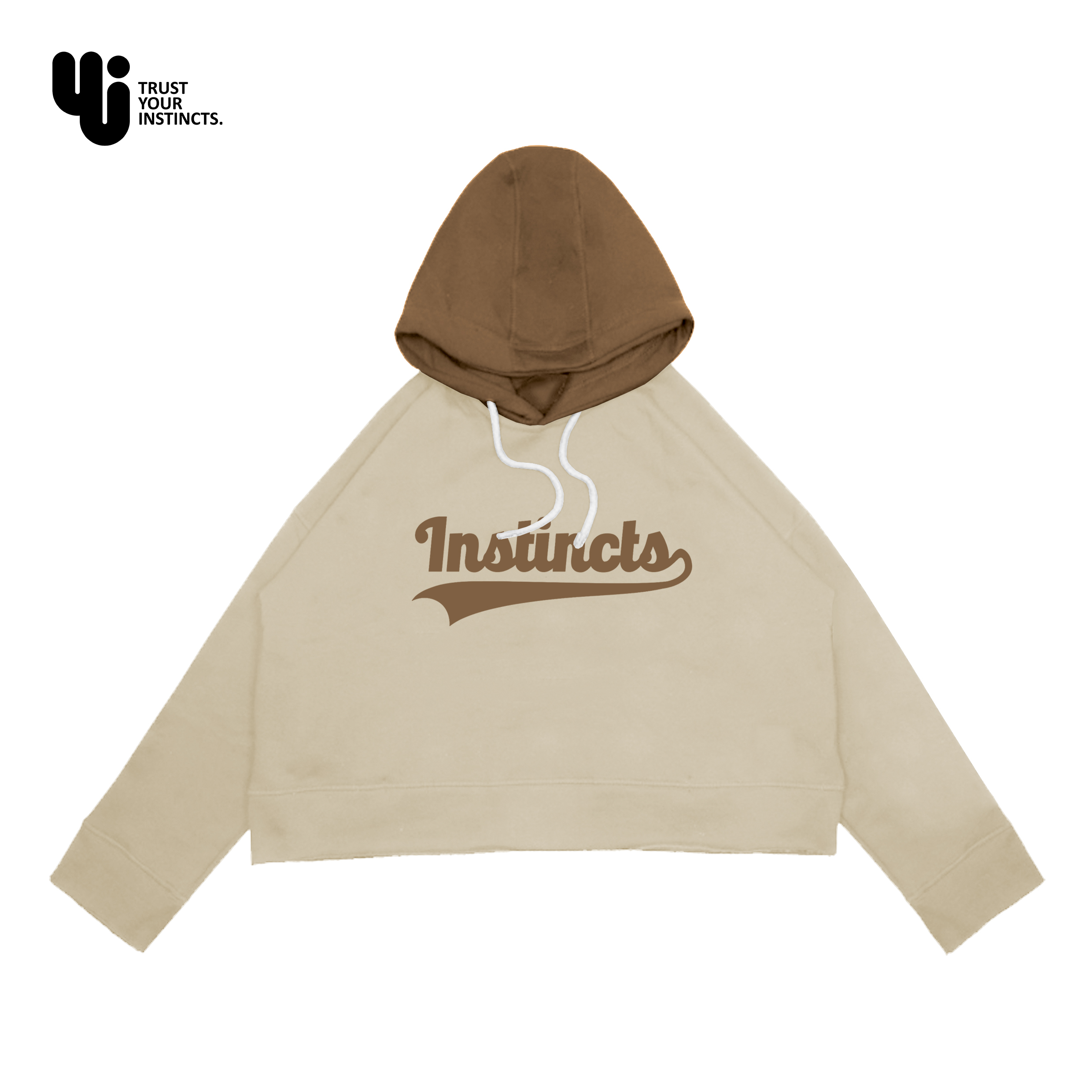 Yui Sweater Hoodie Crop Kombinasi Oversize