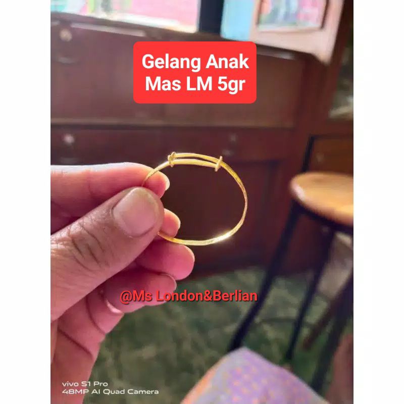 Acc Gelang Anak /Bayi Emas 24K Kadar 99,99%