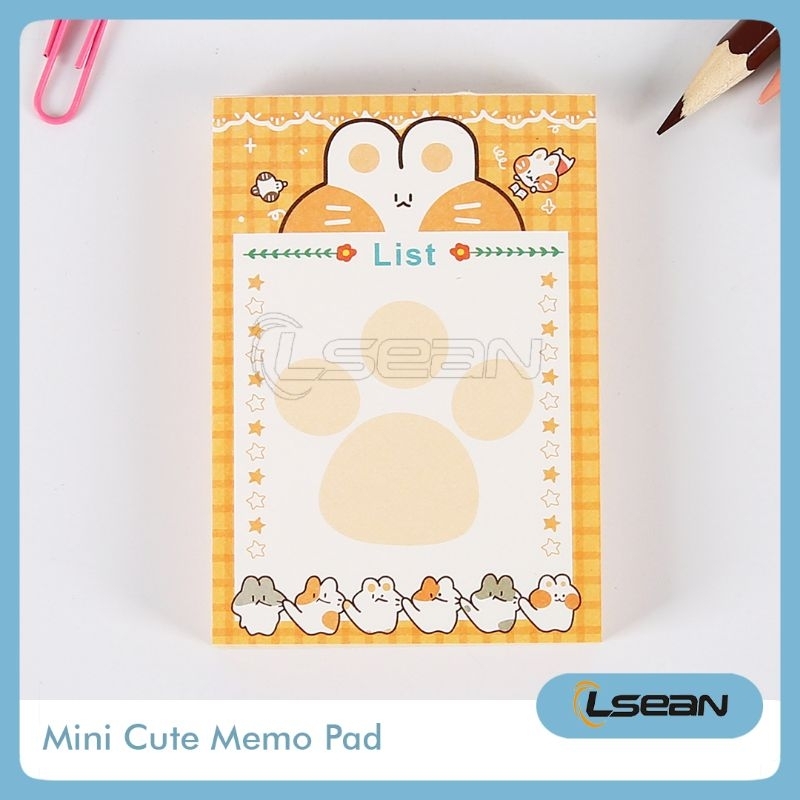 Memo Note Pad Mini Stickless Motif Lucu Kertas Memo Catatan Kecil Lucu