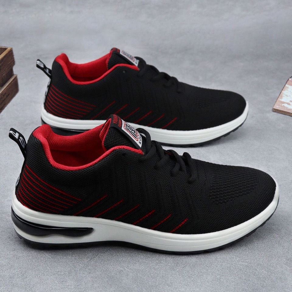 Highland Sepatu Pria Sneakers Fashion Kekinian Casual Sport Running Shoes Sepatu Cowok Sekolah Kuliah Kerja MR506