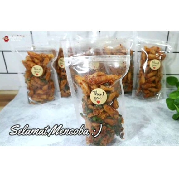 

snak LUMRING pedes asin gurih daun jeruk,jajan pedes,basreng pedes asin gurih,cemilan lumpia pedas
