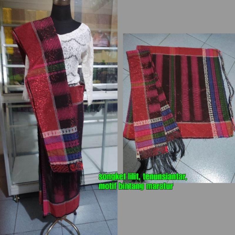 Songket Lilit dan  rok jadi dari songket bintang maratur  uk S sd 5L