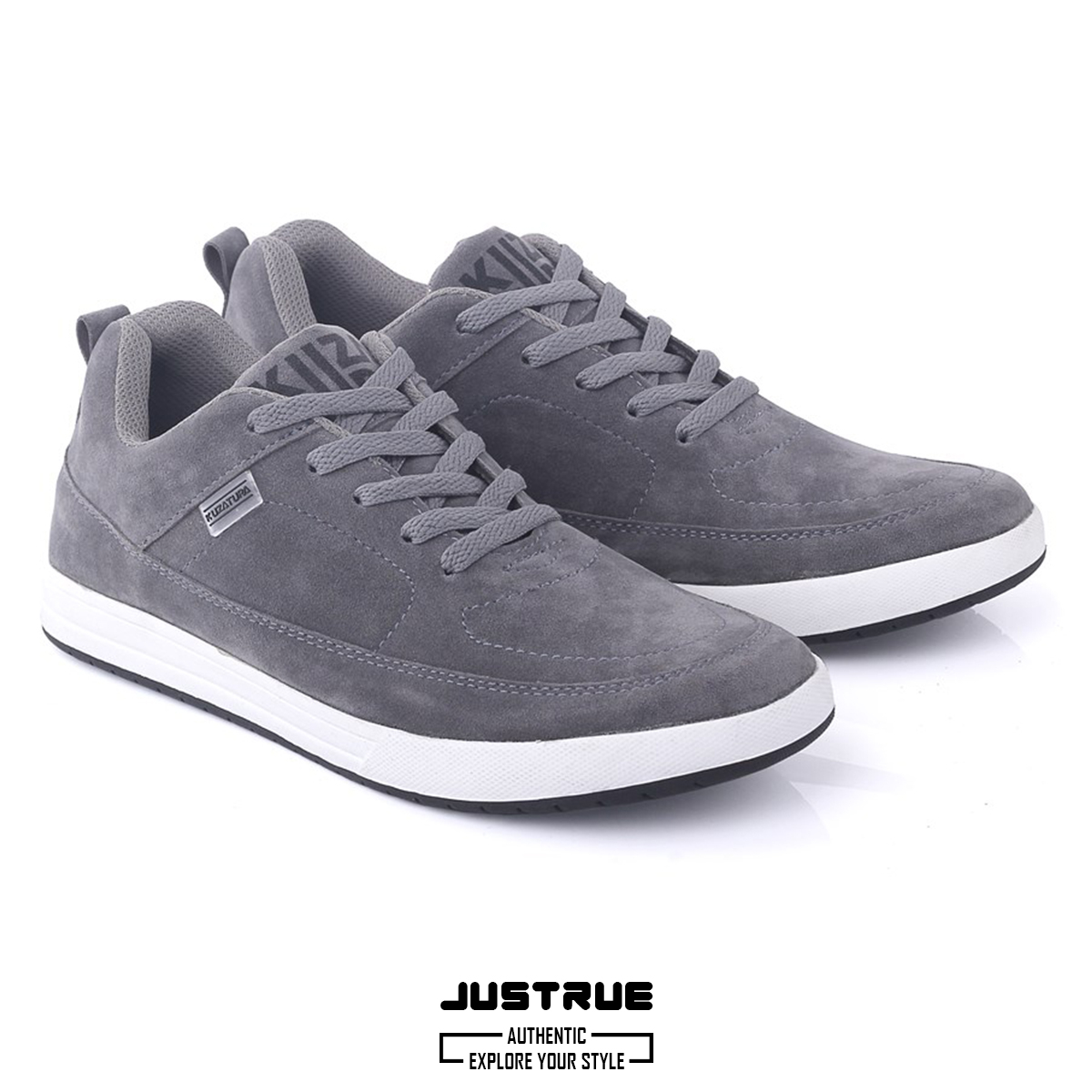 Justrue Sepatu Pria Sneakers Abu Original 100% 569