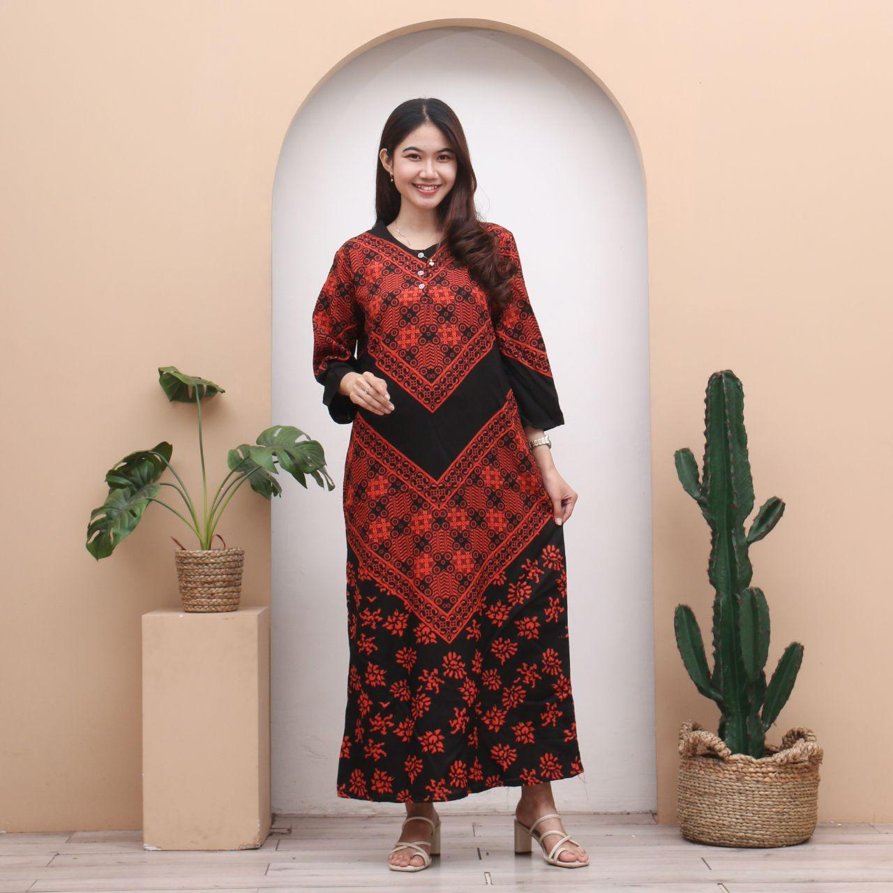 Longdres Batik SELENAA Daster batik / Daster Busui / Daster Cantik By Prass