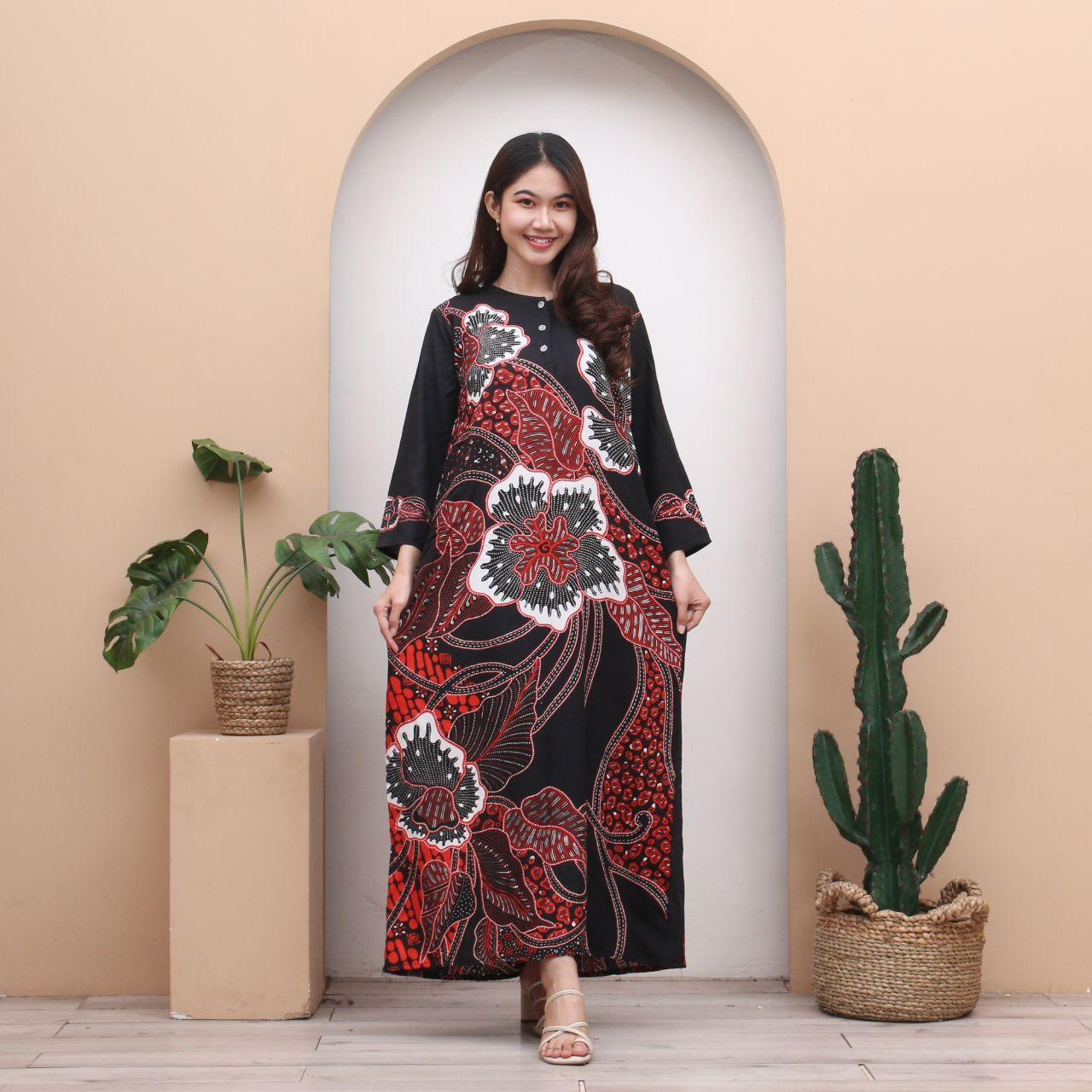 Longdres batik FADIA Daster Panjang Terbaru Kekinian KU By prass