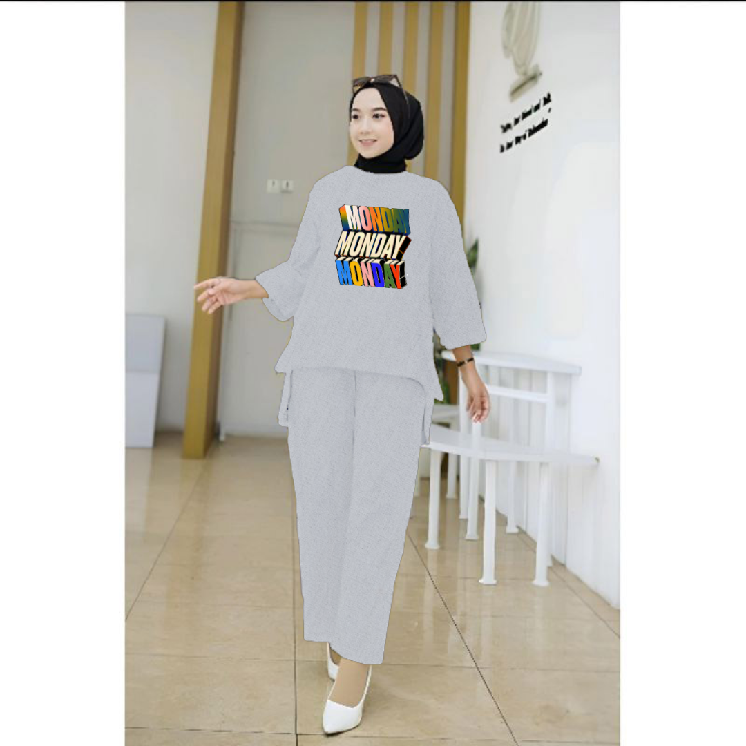 Setelan Tunik Muslim MONDAY/ Blouse Wanita