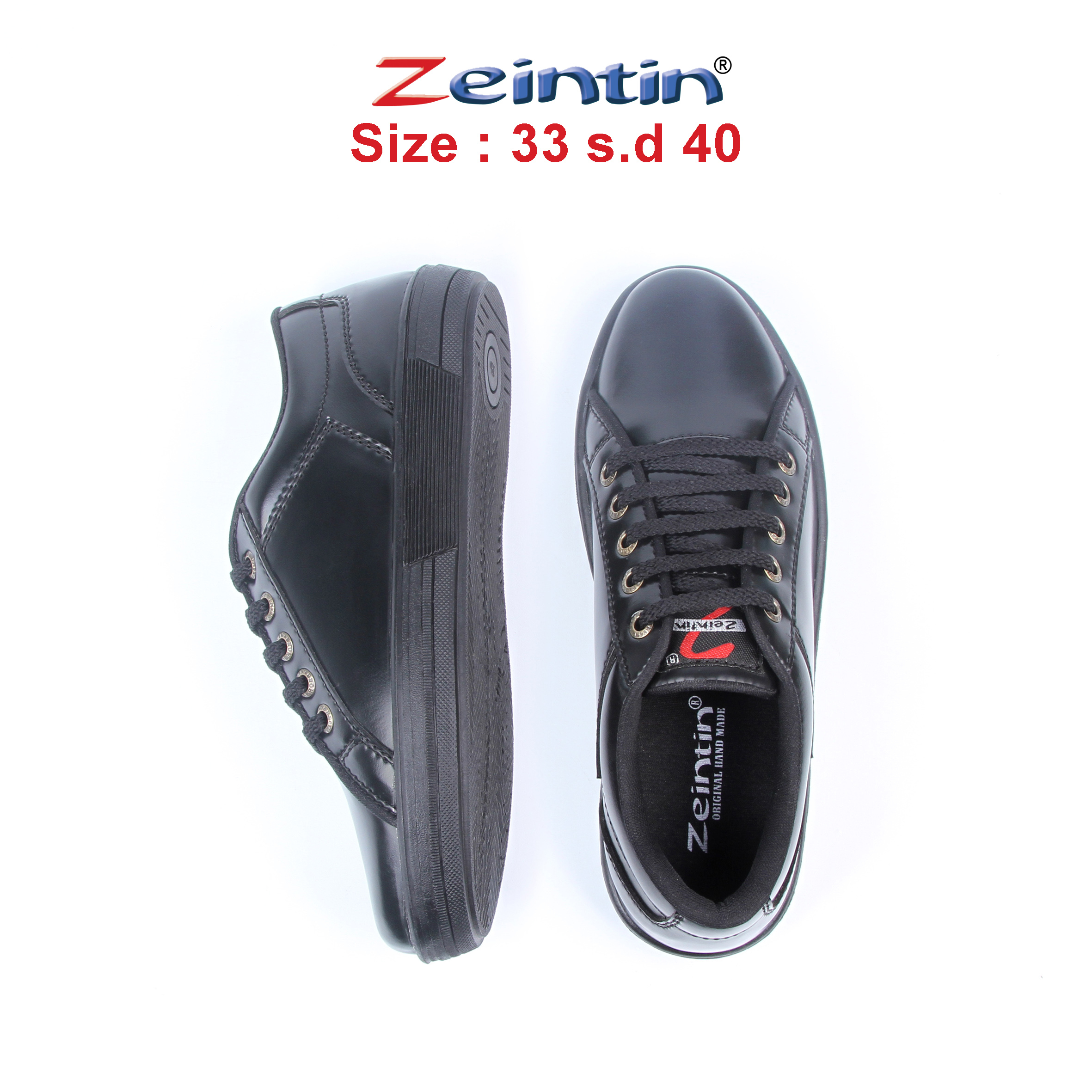 Zeintin - Sepatu Anak ZEINTIN Sepatu Anak Sekolah Hitam Sepatu Anak Laki Laki BJ