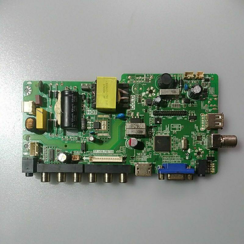 mb mainboard tv LED changhong L24G3 pcb hijau TP V56 PB759