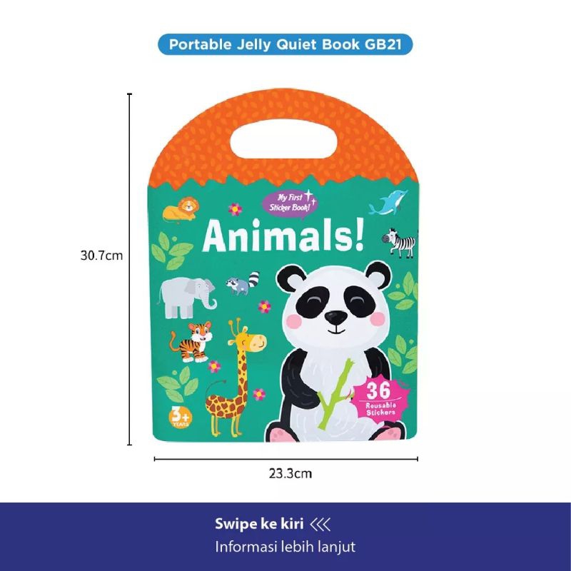 BT GB21 Portable Jelly Quiet Book - Sticker Book buku stiker Edukasi Anak