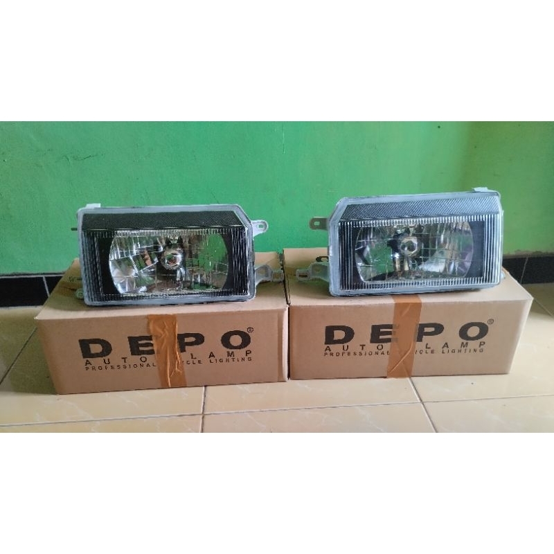 headlamp kijang grand black smoke