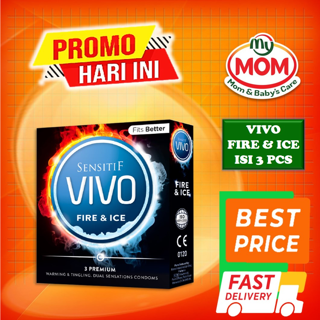 [BPOM] Kondom VIVO FIRE &amp; ICE Isi 3 Pcs / Kondom Vivo EKSTRA / Kondom Tipis / Kondom Import / MY MOM