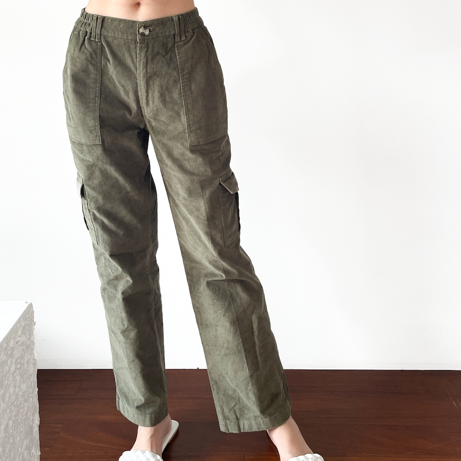 [HAZE CARGO] Corduroy Long Cargo Pants / Celana Cargo Corduroy