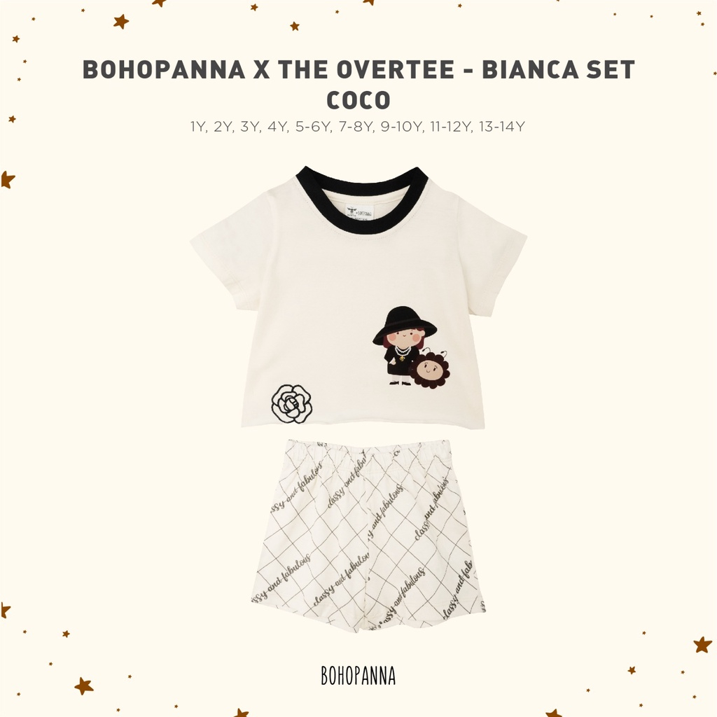 Baju Bayi Setelan Anak BOHOPANNA - BOHOPANNA X THE OVERTEE - BIANCA SET 1-4 Tahun