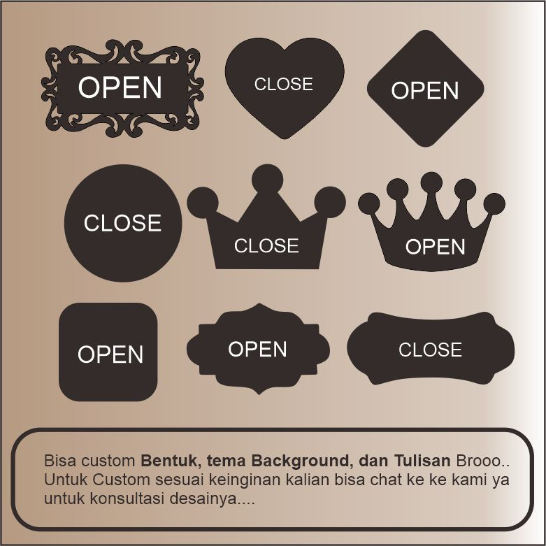 SIGN BOARD OPEN CLOSE / BUKA TUTUP / PAPAN PENANDA Papan Gantung Bolak Balik Buka Tutup Toko Open Close Sign Bentuk Bulat OPEN CLOSE SIGN BOARD BULAT AKRILIK BOLAK BALIK papan tanda open closed Elegan