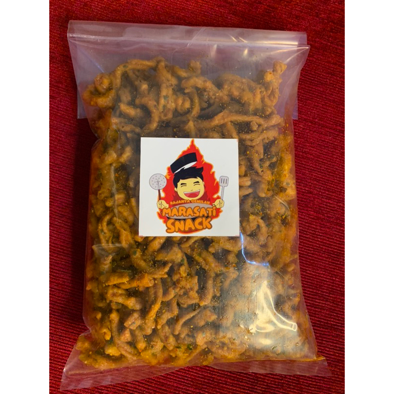 

Usus Crispy Bumbu Cikruh daun jeruk 500gr Marasati.Snack