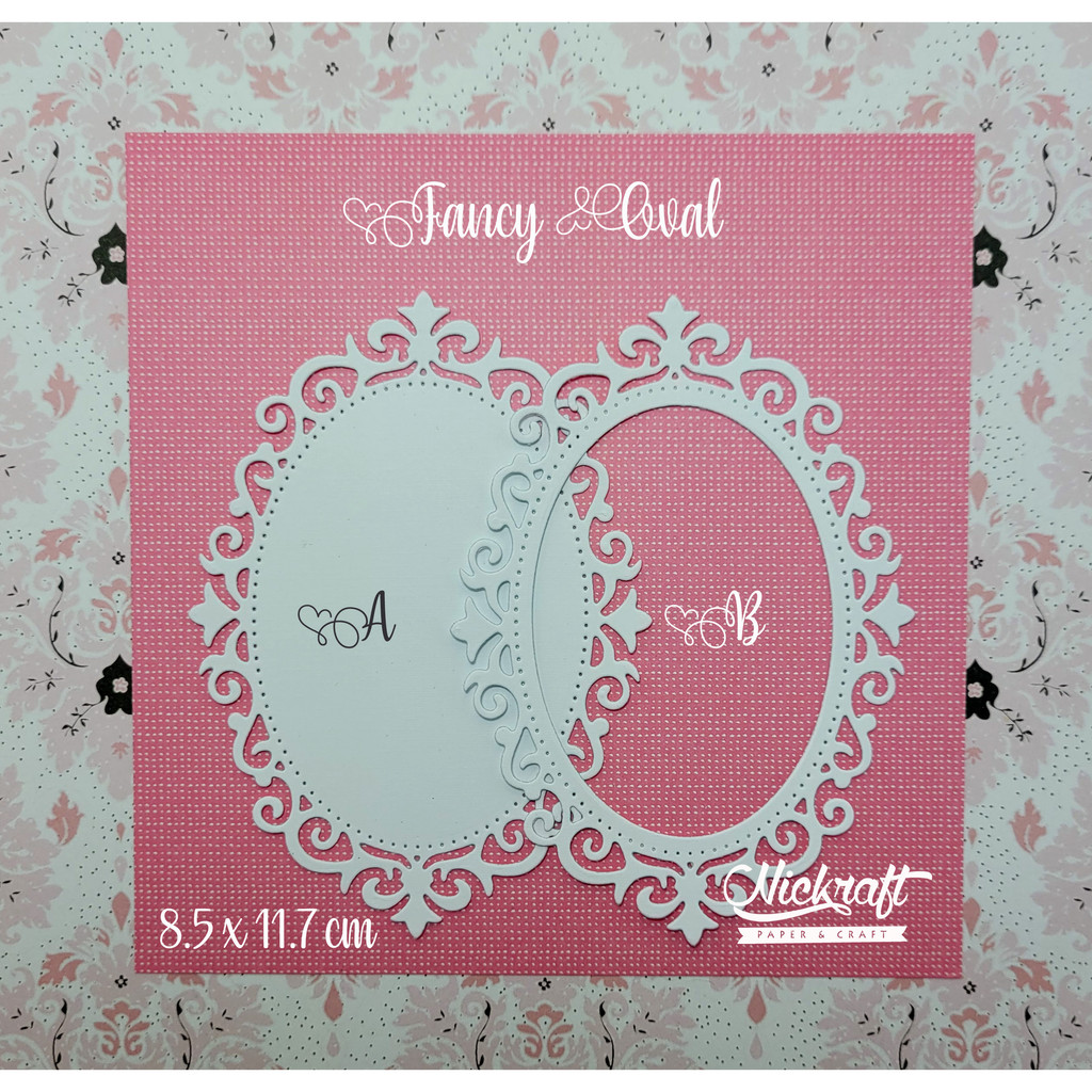 

FANCY OVAL - Hiasan Scrapbook Jurnal Die Cut Label Latar