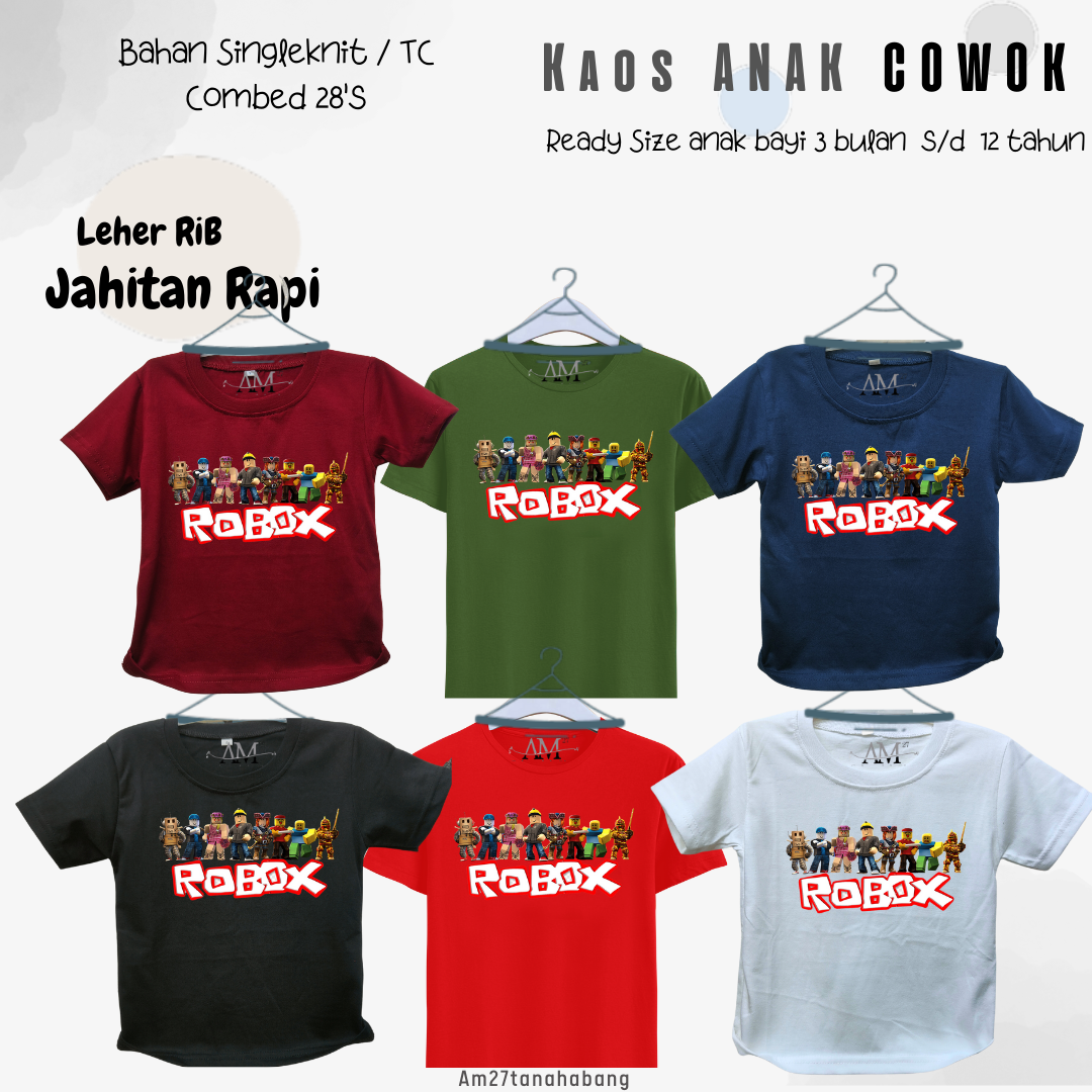 Baju Anak Cowok 3 bulan-10 tahun ROBLOX- Kaos004